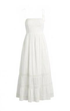 NEW BILA77 women's alberni tie strap maxi dress in white